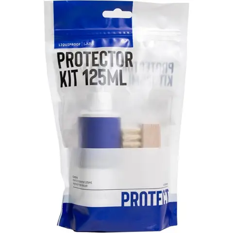Liquiproof LABS Protector Shoe Care Kit. Premium Protector 50ml and a Premium Vegetable Fibre Brush for easy application. For protecting trainers, footwear and fashion items