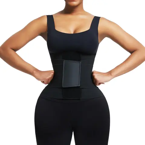 Feelingirl Triple Wrap Taillengürtel mit Bauchkontrolle, Größe S, Schwarz