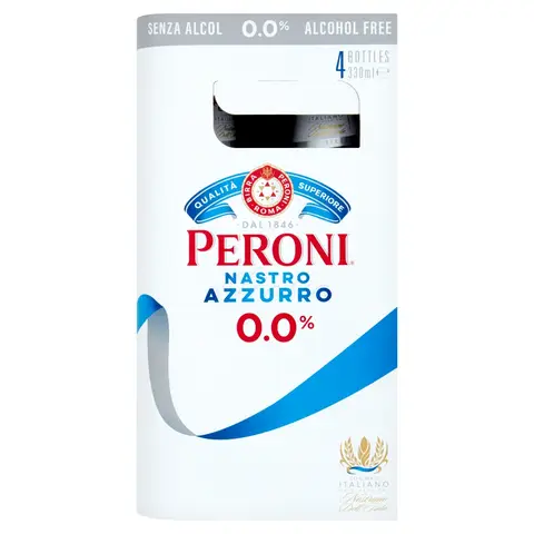 PERONI Nastro Azzurro Alcohol Free Beer 4 x 330ml