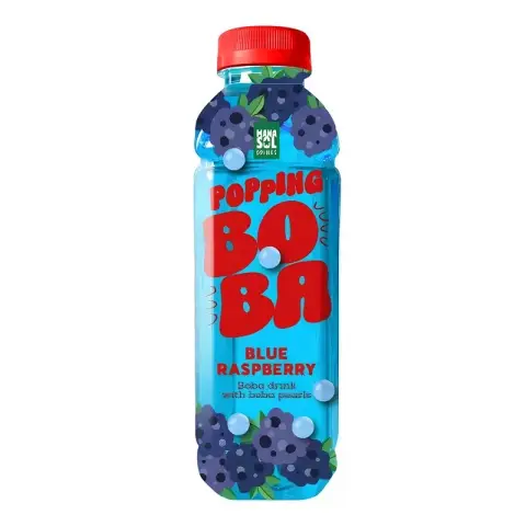 mana sol Popping Boba Getränk Blaue Himbeere 500ml