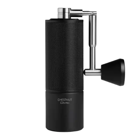 TIMEMORE Chestnut C3S Pro All-Metal Coffee Grinder Manual with Precise Grinding Adjustment, Stainless Steel and Conical Grinder, Foldable Handle Bean Container 25 g Coffee Grinder - Black