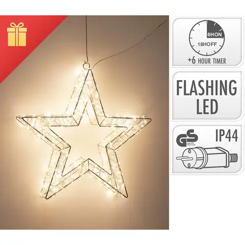 Koopman Ster 500LED 38cm Zilver