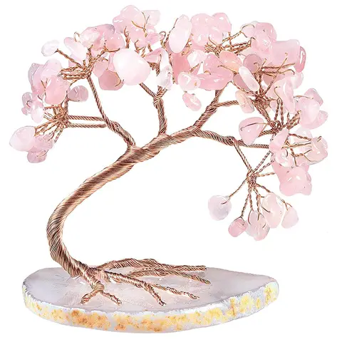 JU7CER  1PC Curved Cypress Pine Natural Crystal Tree - Money-Attracting Ornament, Suitable for Home, Office and Wedding Decoration, Christmas Must-Have for Good Luck & Wealth Home Decor