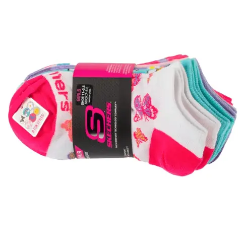 Skechers Socken 6er-Pack Mädchen Schmetterlingssocken Mehrfarbig 27,5-35,5