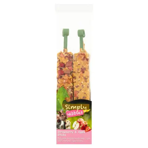 Simply Nibbles Strawberry & Apple Sticks 120g