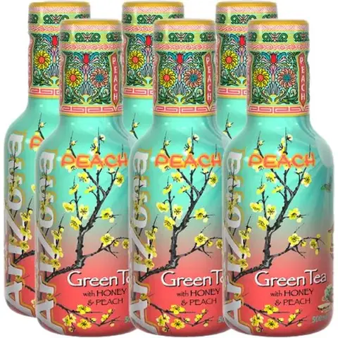 AriZona Groene thee Perzik PET 6 x 1 L