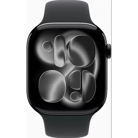 APPLE Watch Series 11 GPS + Cellular 46mm Jet Black Aluminium Case with Black Sport Band - M/L