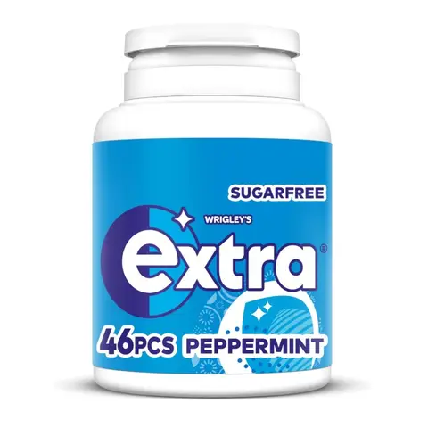 Extra Peppermint Sugar-Free Gum - 46Pieces Bottle for On-the-Go Freshness