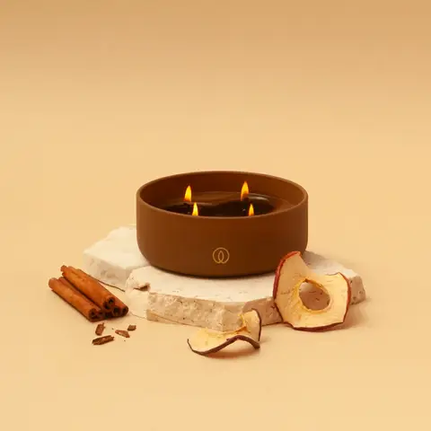 Spaas Candle Warm Wonder 4 Wick 20h Burn Time Brown