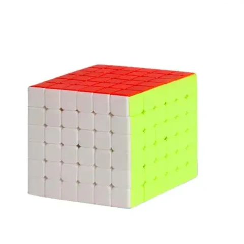 6x6 V-Cube Speed Puzzle, Stickerless Einfarbig, Ultimative Herausforderung ABS-Spielzeug