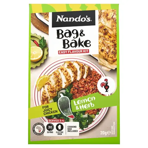 Nando's Peri-Peri Bag & Bake Lemon & Herb Extra Mild 20g