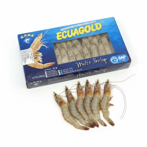 ECUAGOLD HOSO Frozen Raw Shrimp (L - 30/40) 1kg