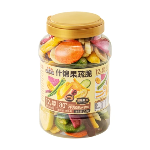 Three Squirrels voordeelblik met 12 soorten fruit- en groentesnacks 250 g