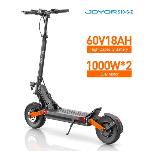 Joyor S10-S-Z Adult E-scooter 10 Inch Off Road Tire Off Road Electric Scooter 60V18Ah 1000W*2 Motor Escooter
