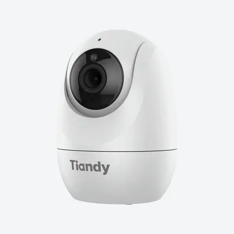 Tiandy Caméra de sécurité intérieure 2 MP, Caméra de sécurité domestique, 350° PT, Caméra de sécurité intérieure sur prise avec Wi-Fi 2,4 G, IA humain/mouvement, Vision nocturne