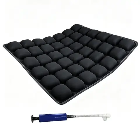 JORDAN&amp;JUDY Coussin d’assise gonflable avec pompe, coussin d’air anti‑pression pour la maison, la voiture et le bureau, noir