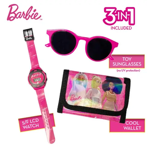 Barbie Watch, Wallet & Sunglasses Pretend Play Gift Set
