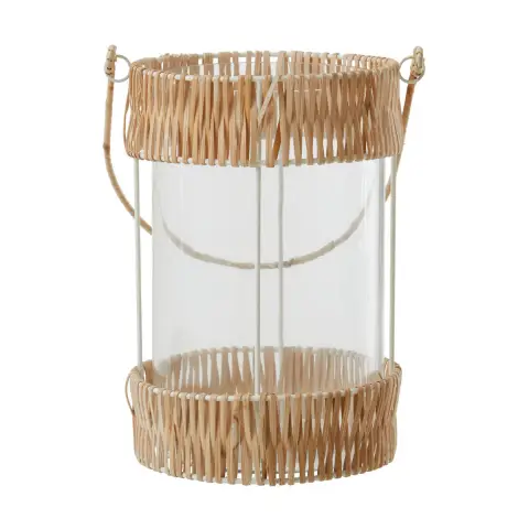 Kuta Natural And White Large Lantern