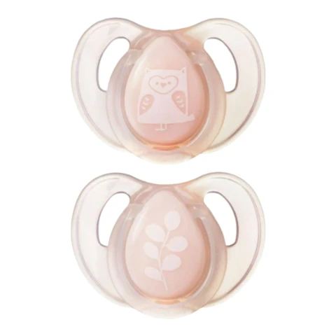 Tommee Tippee Cherry Night Glow In The Dark Binky Pacifier 6-18 Months 2 Pack