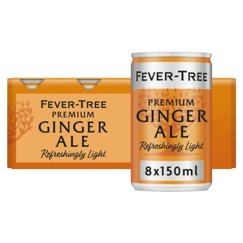 Fever - Tree Refreshingly Light Premium Ginger Ale 8x150ml