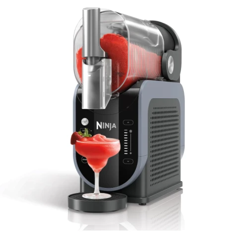 Ninja SLUSHi FS301EU Slush-Eiscocktails Frappes Milkshakes & Gefrorenes Saftgerät - Kein Eis oder Vorbereitung erforderlich - WhisperChill-Technologie - 1,9 l Fassungsvermögen - Blau & Grau