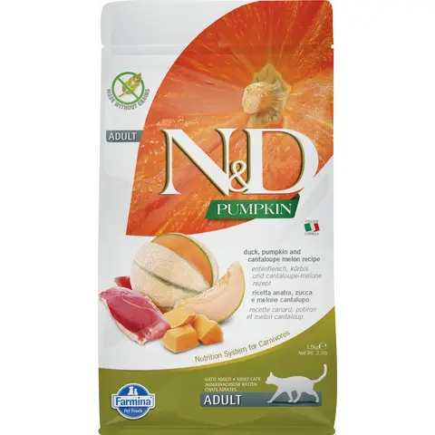 Farmina N&D Canard et potiron pour chat adulte - 1,5 kg