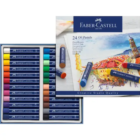 Faber-Castell Creative Studio Oil Pastels,Wallet of 24