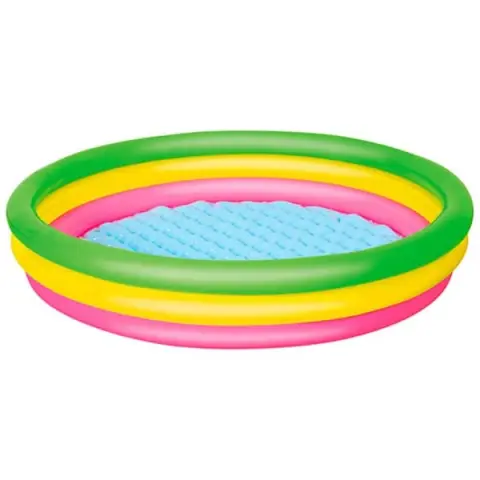 Bestway 3-Ring Colourful Kids Inflatable Paddling Pool
