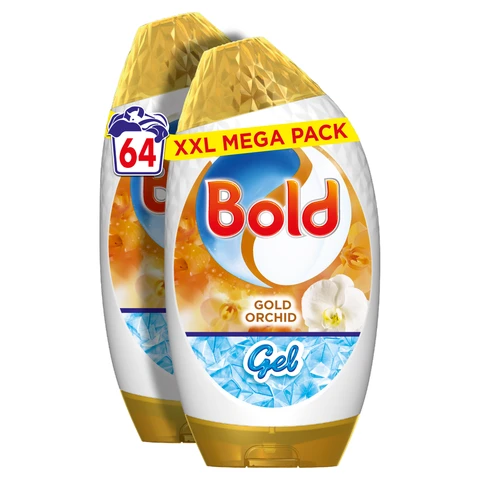 Bold Liquid Laundry Detergent, Gold Orchid, 64 Washes, 2.112l