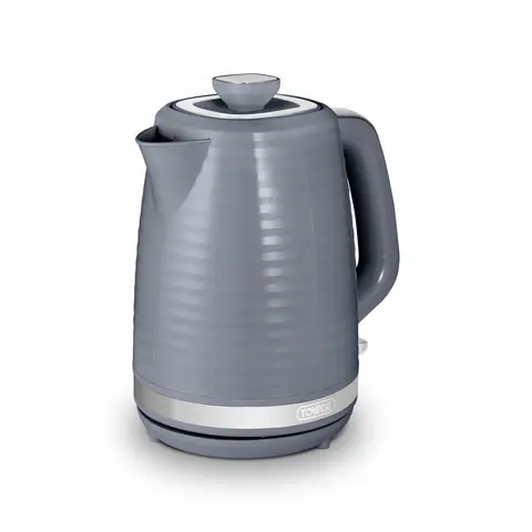 Tower T10077GRY Saturn Kettle With Quick Boil, 1.7L, 3000W, Grey With Chrome Accents
