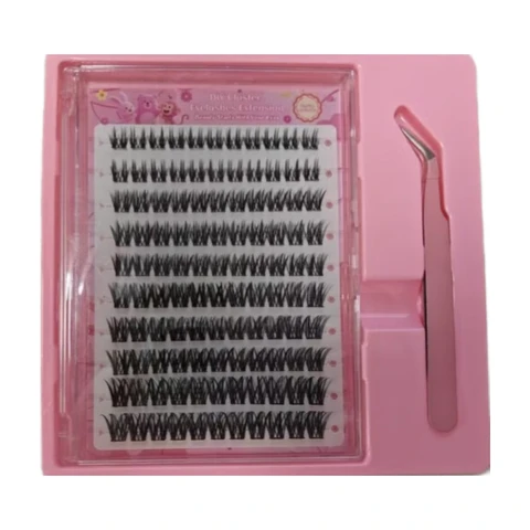 MeoMagic 10rows-120pcs Pre-Glued Lash Kit with Tweezers-F19