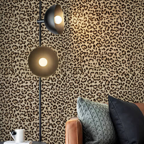 Murgall Leopard Print Peel and Stick Wallpaper 44x508cm 1 Roll