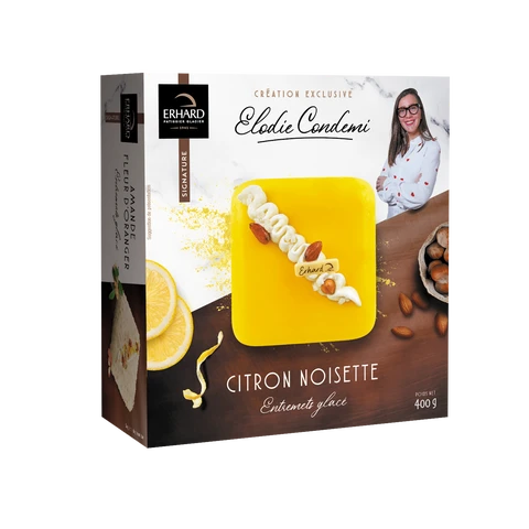 ERHARD Entremets glacé citron noisette signé Élodie Condémi - 400 g