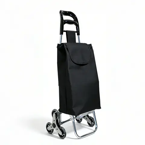 Strong bird 2026 Nieuw Model | Ergonomische Handgreep Zwarte Grote Opvouwbare Boodschappenwagen, Europees Bestverkopende Trapklimmende Winkelwagen, Seniorenvriendelijk met Grote Capaciteit & Stevige Trolley