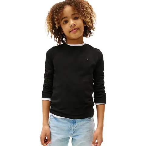 BOYS BASIC CN KNIT L/S Meteorite 10