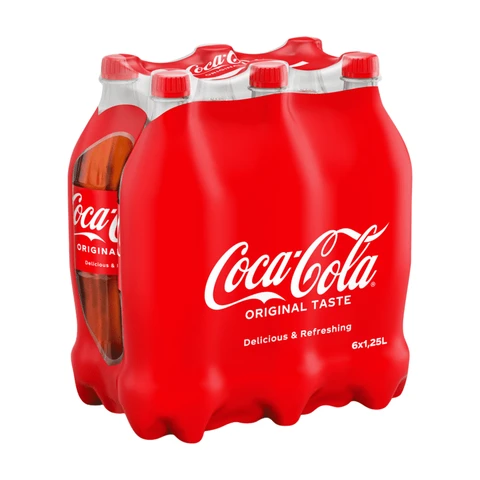 Coca-Cola Original Taste Cola – koffeinhaltiges Erfrischungsgetränk – 6x 1,25L