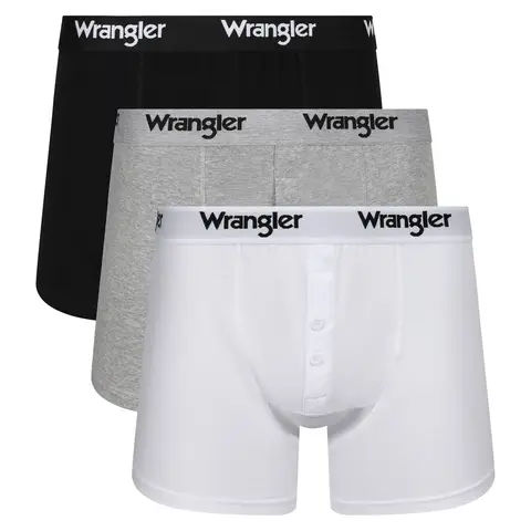 WRANGLER trunkje met knoopjes - TAIT (zwart/wit/grijs marl) - XL