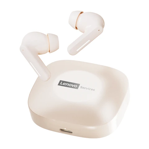 Lenovo Services LE209 Beige Bluetooth-Kopfhörer Semi-In-Ear-Stereo Lange Akkulaufzeit