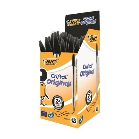 Bic Cristal Original Medium Ballpoint Pen Black Pack of 50