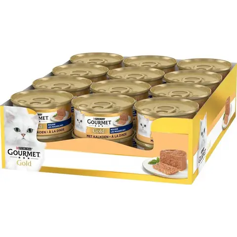 Purina Gourmet Gold pâtée pour chat saveur mousse de dinde 24 x 85 g