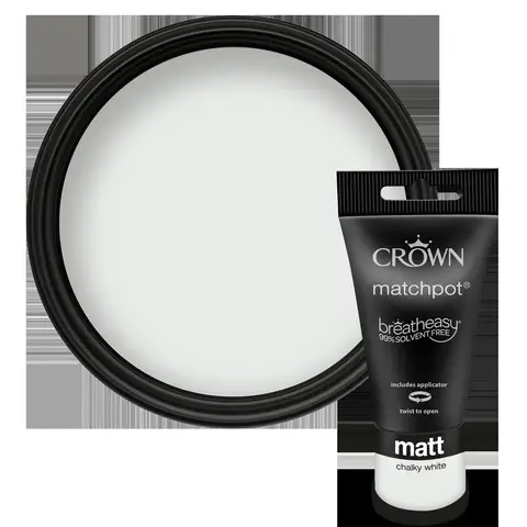 CROWN Matt Emulsion Chalk White 40ML