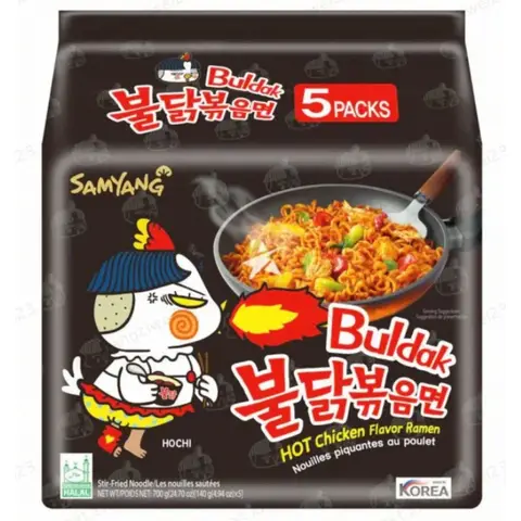 Samyang Buldak Hot Chicken Ramen Original 5 Pack 140g