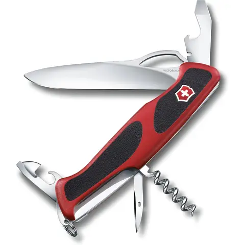 Victorinox RangerGrip 61 Zwitsers Zakmes - Rood/Zwart, 130 mm