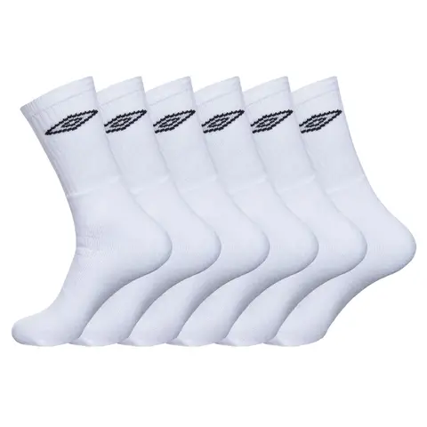 UMBRO UMB/1/TENX6 Lot de 6 paires de chaussettes blanc - Pointure 43/46