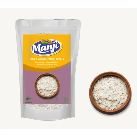 Manji rijstvlokken (Poha) wit 500g
