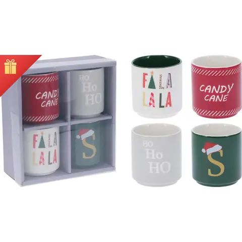 Koopman Mok New Bone Porselein Set 4