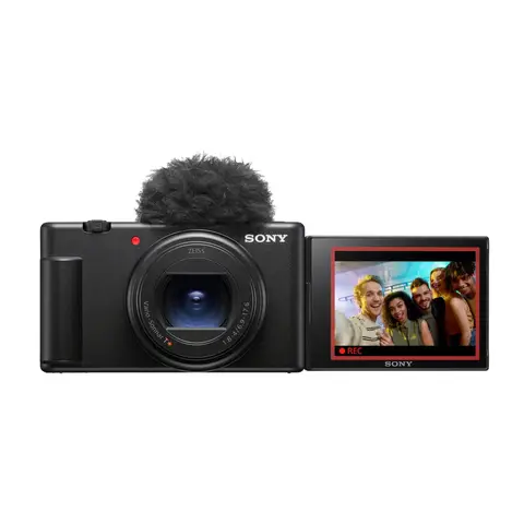 Sony vlogcamera ZV-1 II | Digitale camera (vari-angle touchscreen voor vloggen， groothoekzoomlens， 4K-video， multi-directionele microfoon) Zwart 