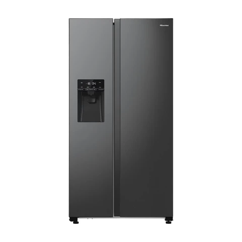Hisense RS5P535NTFE vrijstaande koel-vriescombinatie - 535 liter capaciteit - Side-by-Side - NoFrost - roestvrij staal