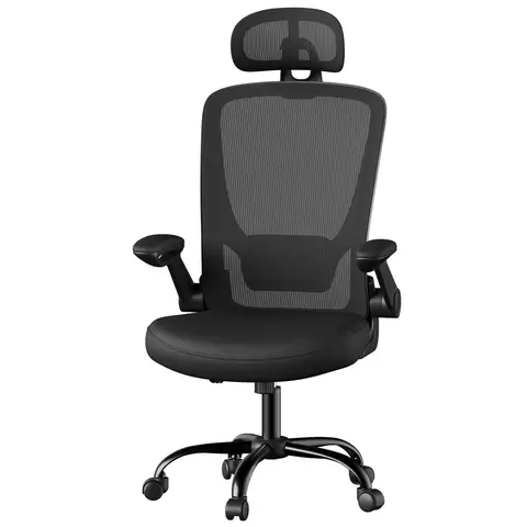 Klappbarer ergonomischer Bürostuhl, kleiner Raumklappstuhl mit Taillenstütze, Schwammsitzkissen, klappbare Armlehnen, 3D-Kopfstützen und Bürostuhl mit Klappbarer ergonomischer Bürostuhl, kleiner Raumklappstuhl mit Taillenstütze, Schwammsitzkissen, klappbare Armlehnen, 3D-Kopfstützen und Bürostuhl mit