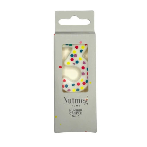 NUTMEG SPOT NUMBER CANDLE NO.3
